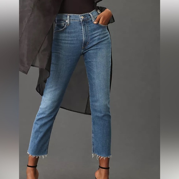 Citizens of Humanity Isola High-Rise Straight Slim Crop Jeans - Picture 2 of 13